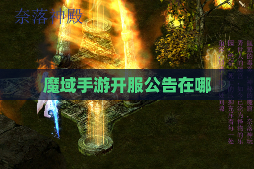 魔域手游开服公告在哪